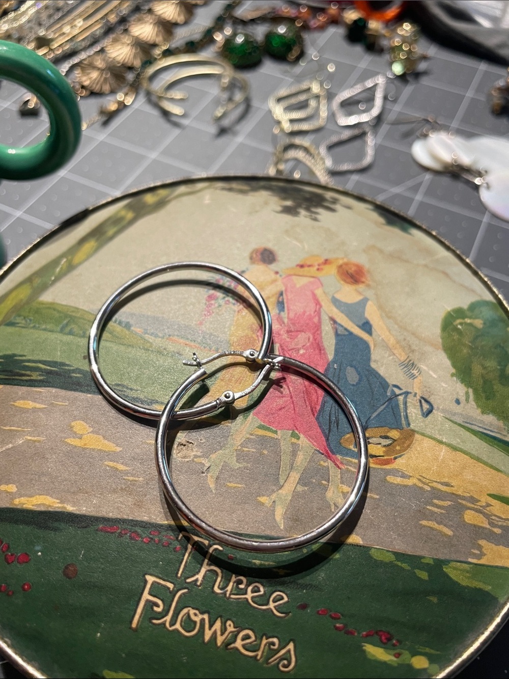 Sterling silver hoops